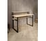 Стол компьютерный Solarius Loft, 130x60 см, с подставкой под монитор и полкой под столешницей, без шлифовки и покраски с черным металлическим каркасом stol-podstavka-polka-net-13060-black 4