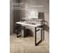 Стол компьютерный Solarius Loft, 140x60 см, с подставкой под монитор и полкой под столешницей, белого цвета с черным металлическим каркасом stol-podstavka-polka-bel-14060-black 2