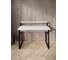 Стол компьютерный Solarius Loft, 140x60 см, с подставкой под монитор и полкой под столешницей, белого цвета с черным металлическим каркасом stol-podstavka-polka-bel-14060-black 3
