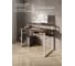 Стол компьютерный Solarius Loft, 140x60 см, с подставкой под монитор и полкой под столешницей, цвета темного дуба с белым металлическим каркасом stol-podstavka-polka-temd-14060-white 2