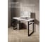 Стол компьютерный Solarius Loft, 140x60 см, с полкой под столешницей, белого цвета с черным металлическим каркасом stol-polka-bel-14060-black 2