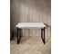 Стол компьютерный Solarius Loft, 140x60 см, с полкой под столешницей, белого цвета с черным металлическим каркасом stol-polka-bel-14060-black 3