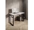 Стол компьютерный Solarius Loft, 140x60 см, с полкой под столешницей, белого цвета с черным металлическим каркасом stol-polka-bel-14060-black 5