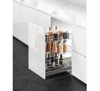 Выдвижная многофункциональная корзина Mebax 3 уровня, (хром. железо) модуль 300мм, 460х245х510, 00-00003293