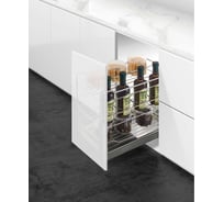 Выдвижная многофункциональная корзина Mebax 2 уровня, шар.направл. (хром. железо) модуль 400мм, 430х360х440, 00-00003299