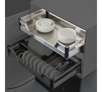 Выдвижная корзина для посуды Mebax 4 борта, напр. нижние, (сталь) модуль 800мм, 425_764_148 00-00003270
