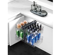 Выдвижные угловые лотки Mebax направл. с доводчиком (хром. железо) модуль 800-900мм, 485х660х590, 00-00003232