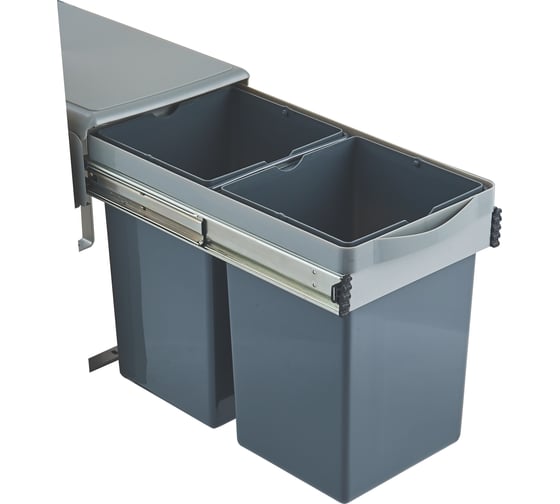 Выдвижная система утилизации Mebax передняя панель, шар.направл. (PP/ABS пластик) модуль 300мм, 350х250х450 00-00003310