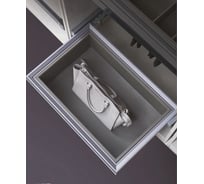 Выдвижная корзина Mebax, направл. с доводчиком (иск.кожа) темный серый, модуль 600мм, 554х473х180, 00-00003336