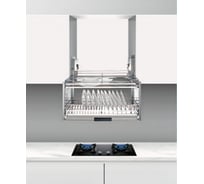 Выдвижная корзина Mebax для посуды 2-х уровн. мм, (хром. железо) + поддон, модуль 700мм, 660х260х545 00-00003243