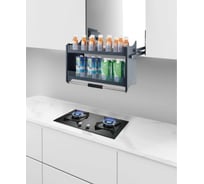 Выдвижная корзина для посуды Mebax 2-х уровн. мм, (стекло/алюминий) модуль 800мм, 760х260х545 00-00003241