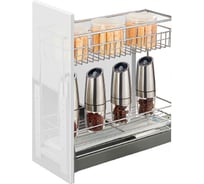 Бутылочница 2-х уровневая Mebax шар.направл. (хром. железо) модуль 200мм, 430х160х440, 00-00003296