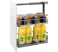 Бутылочница 2-х уровневая Mebax шар.направл. (хром. железо) модуль 200мм, 456х150х565, 00-00003303