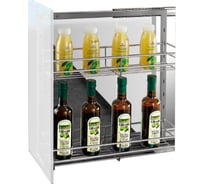 Бутылочница 2-х уровневая Mebax шар.направл. (хром. железо) модуль 200мм, 480х160х550, 00-00003300