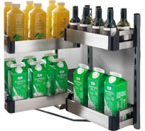 Выдвижная мини-колонна Mebax 2 корзины + 2 навесные, мм, (сталь) модуль 600мм, 500х564х(600–750) 00-00003253