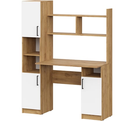 Стол компьютерный Арника СТК 13, Дуб Золотой, белый 00-00166414