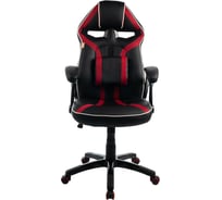 Кресло игровое Filum усиленная крестовина из металла, спинка/сиденье экокожа, газлифт 100мм, колеса пластик с красной окантовкой, подушка FL-CH-G-020