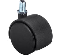 Двухколесная опора IVK group с винтом м8-15, d 50 мм, без стопора, чёрная 1901005