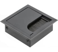 Пропуск кабеля прямоугольный REJS DOCKER, 80x80 мм, алюминий черный TF01.1729.07.061