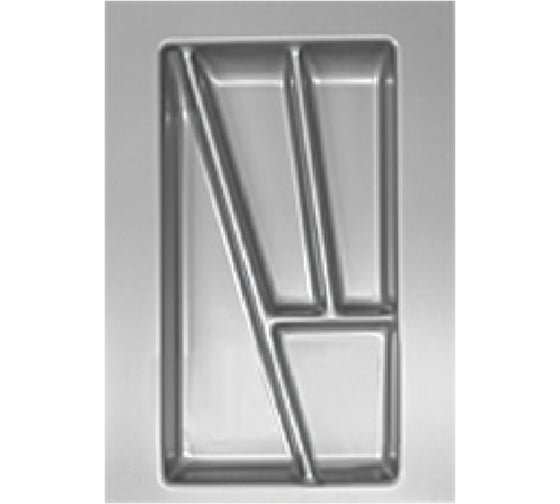 Лоток для столовых приборов ALVEUS KO 300 290x520мм, цвет серый 5200120212 1