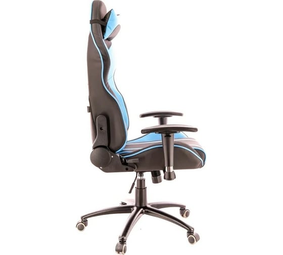 Кресло EVERPROF экокожа голубой/черный Lotus S16 Blue