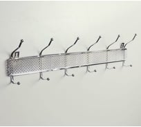 Вешалка Доляна Шах на 6 двойных крючка 53х13х5,6 см цвет хром 4686347