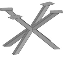 Подстолье для стола Parallax Ёж серый, 970x600x750, 999GR970600750-YOJ