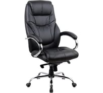 Офисное поворотное кресло KSG Kingstyle SHL-6 Tonpo NL Chrome натуральная кожа, черный НФ-00000950