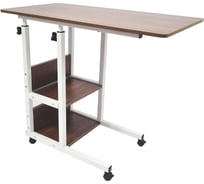 Прикроватный столик для ноутбука URM на колесиках с регулировкой высоты, с полками S00206