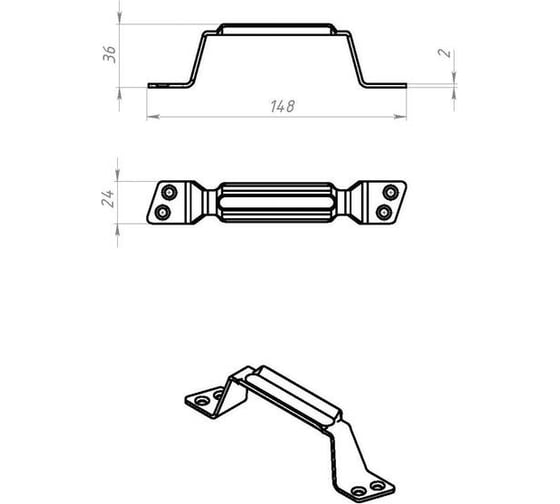 Ручка-скоба TUNDRA РС-80-2 покрытие цинк 1 шт 5299298