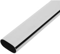 Труба ТУНДРА овальная 30х15 мм, длина 1500 мм, цвет хром 5017318