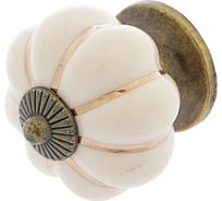 Ручка-кнопка ТУНДРА Ceramics 001, керамическая, бежевая 4320358