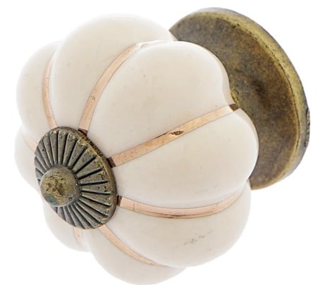 Ручка-кнопка ТУНДРА Ceramics 001, керамическая, бежевая 4320358