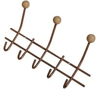 Настенная вешалка Трибатрон НВд-2-5 медный антик с деревянными шариками 87617