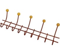 Настенная вешалка Трибатрон НВд-2-9 медный антик с деревянными шариками 87632