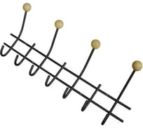 Настенная вешалка Трибатрон НВд-2-7 чёрный муар с деревянными шариками 87627