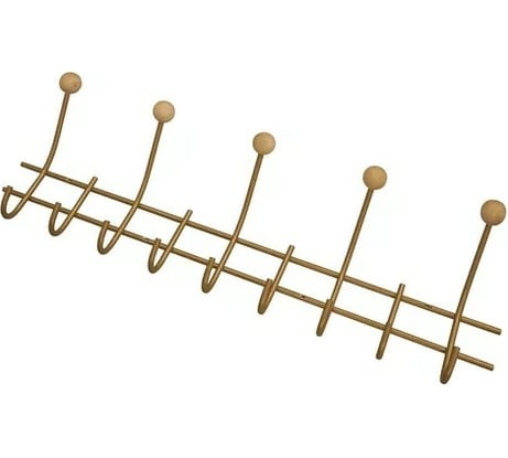 Настенная вешалка Трибатрон НВд-2-9 бронзовый металлик с деревянными шариками 87630