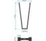 Трапециевидное подстолье для барной стойки Unico Metall UCM-8125B 710 221304 2
