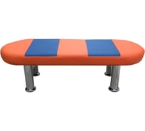 Банкетка Мягкий офис Малютка-М оранжевая-синяя БНММ01ОРСН