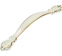 Ручка-скоба ТУНДРА LIGHT м/о 96 мм, белая с золотой вставкой 5131811