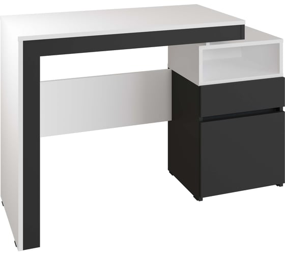 Стол письменный с тумбой Атмосфера НОВА Антрацит/Белый МК 00-00027698 1