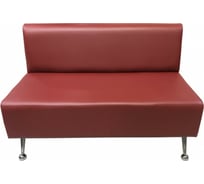 Секция дивана Мягкий офис Вайт двухместная темно-красная ВТ605БРД