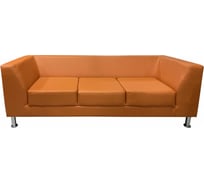 Диван Мягкий офис Омега трехместный оранжевый ОМ301ОР