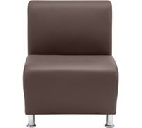 Секция дивана Мягкий офис Классик одноместная коричневая КЛ501КОР