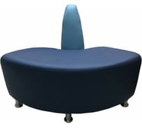 Угловая секция дивана Мягкий офис Блюз внешняя темно-синяя голубая БЛЗ901СН1ГЛ