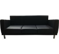 Диван Мягкий офис Неаполь Люкс трехместный черный НПЛЮ301ЧН
