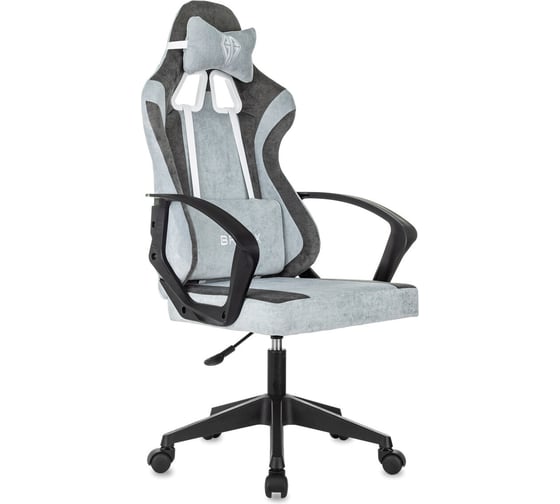 Кресло компьютерное BRABIX Forcer GM-127, 2 подушки, ткань, серое, light 19/28, 533214 1