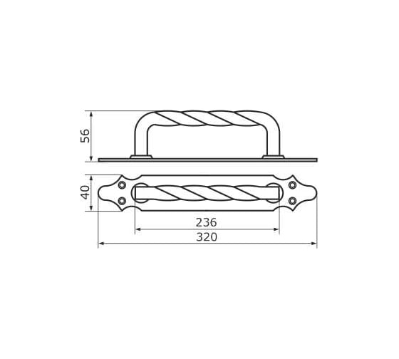 Ручка декоративная DOMART мод.4 (320) золото 4620031748663