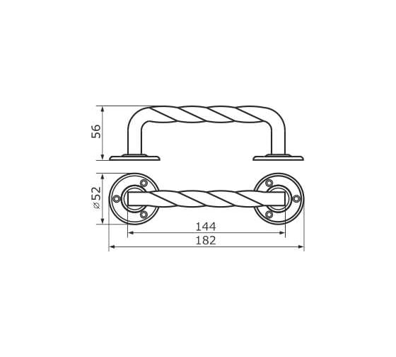 Ручка декоративная DOMART мод.5 (180) золото 4660015165734