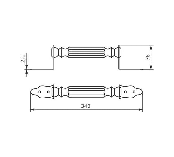 Ручка декоративная DOMART мод.8 (340) золото 4660015167615